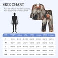 thumbnail image 3 of KLL Vintage Floral White Horse Sleepwear Mens Flannel Pajamas,Long Cotton Pj Set, 3 of 7