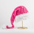 thumbnail image 2 of Christmas Hat Velvet Pink Santa Claus Hat Xmas Hats, 2 of 3