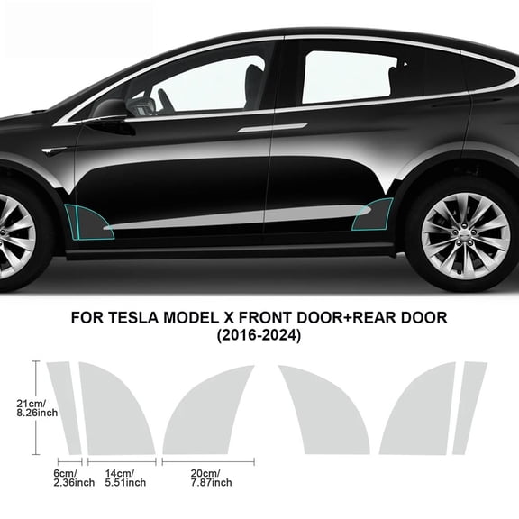 for Tesla Model X 2016-2024 Car Door Sills Protective Handle Sticker Precut Paint Protection Film TPU PPF 8.5mil Decal