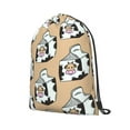 thumbnail image 2 of XMXT Waterproof Gym Bag, Cartoon Milk Drinking Drawstring Backpack for Men, s, 2 of 8