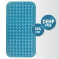 thumbnail image 2 of Thera|Care Bath Mat | Non-Slip Textured Surface | 15” x 27” | Secure Suction Cup with Drain Holes | Bathtub Length | Clear Blue, 2 of 8