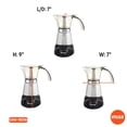 thumbnail image 2 of Imusa 6 o 3tazas Cafetera espresso eléctrica, Plata, 2 of 8