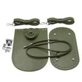 thumbnail image 1 of Set DIY PU Leather Crochet Bag Bottom Base Drawstring Bag Buckle For Bag Making - Green, 1 of 6