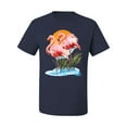 thumbnail image 2 of Wild Bobby, Flamingo Love Print, Animal Lover, Men Graphic Tee, Navy, XX-Large, 2 of 4