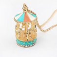 thumbnail image 2 of Opvise Sweet Enamel Carousel Merry Go Round Horse Charm Pendant Sweater Chain Necklace, 2 of 6