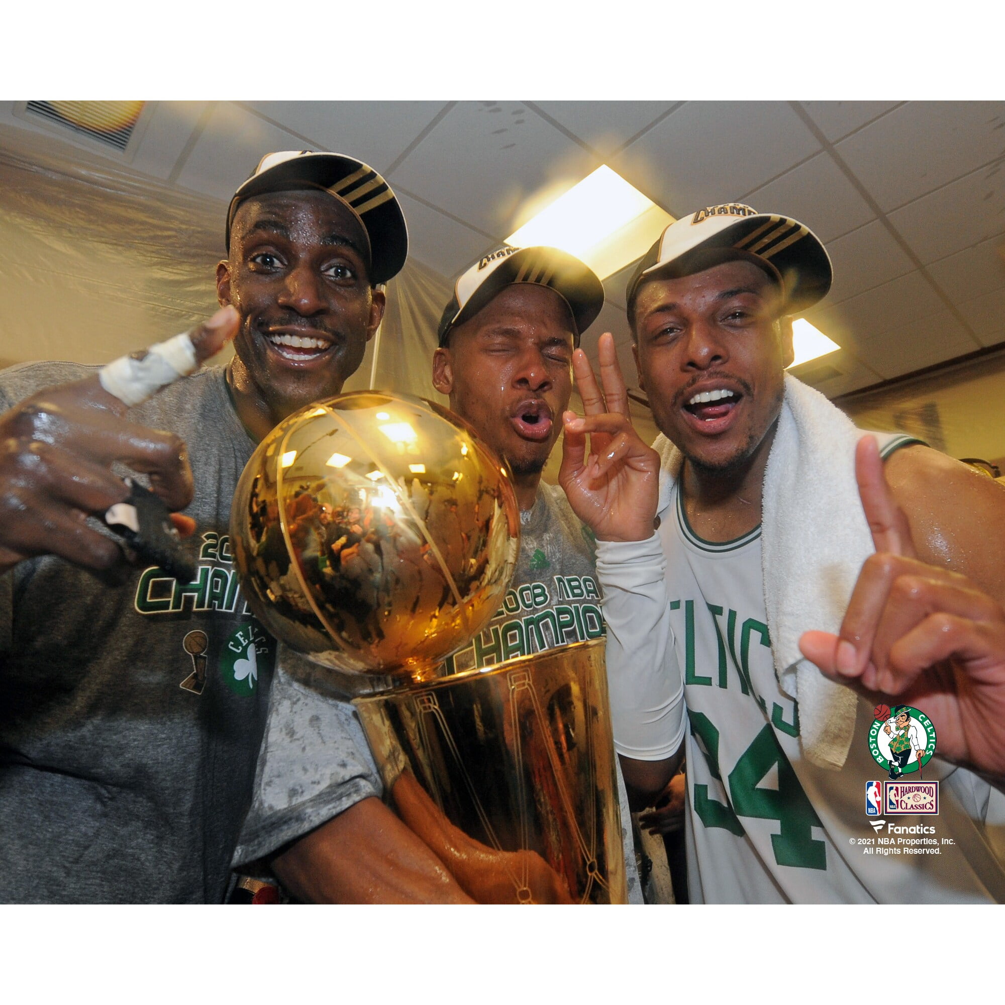 Boston Celtics Kevin Garnett Autographed White & Gold Authentic Mitchell &  Ness Hardwood Classics 2008 Jersey