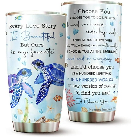 

Husband and Wife Turtles Tumbler 20 Oz Gift - Every Love Story Is Beautiful But Ours Stainless Steel Tumbler 20 Oz - Birthday Wedding Anniversary Valentines Mothers Day Fathers Day 2022