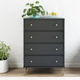 thumbnail image 1 of Owen 4 Drawer Dresser, Black, 1 of 9