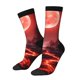 thumbnail image 1 of Balery Red Moon Lava Calcetas Largas con Estampado para Hombre y Mujer – Suaves y Transpirables, Talla Única (US 5-11), 1 of 6