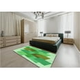 thumbnail image 5 of Ahgly Company Machine Washable Indoor Rectangle Transitional Dark Lime Green Area Rugs, 8' x 12', 5 of 7