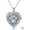 3. March - Sky Blue, variant on Sterling Silver/10k/14k/18k White Gold Heart-Shaped Paw Print Urn Necklace Keepsake with Birthstone Jewelry for Pets Ashes to Commemorate Your Beloved Dogs Cats