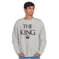 thumbnail image 4 of King Queen Matching Sets His Hers Men's Big & Tall Crewneck Sweatshirt Brisco Brands 3X, 4 of 6