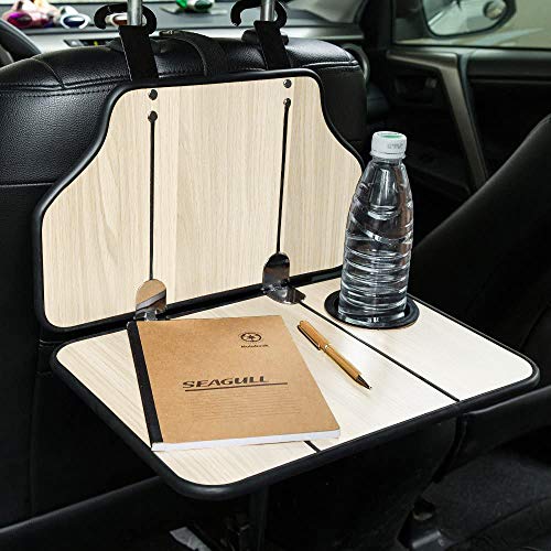 Mr.Ho MultiFunctional Car Back Seat Folding Table Wooden Portable