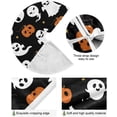 thumbnail image 2 of ZOEO Merry Christmas Tree Skirt, Cute and Scary Ghost Pumpkin Small Xmas Decorations Burlap Red Stitch Tree Skirt for 4 ft Tree 36 inch, 2 of 6