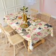 thumbnail image 5 of Pugs and Pioneer Flower Rectangle Tablecloth 60"x120",Waterproof Polyester Rectangle Table Cloth, Wipeable Spillproof Polyester Tablecloth for Dining, Camping, Indoor and Outdoor, 5 of 6