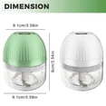 thumbnail image 3 of FENGGHAO 250ml Portable Electric Food Chopper Cordless Mini Vegetable Processor USB Rechargeable Garlic Grinder And Meat Mincer For Kitchen Camping Travel Light Green, 3 of 7
