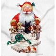 thumbnail image 2 of Cute Christmas Santa Claus Puppies Women's Graphic T Shirt Tees Brisco Brands S, 2 of 5