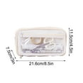 thumbnail image 2 of White Large Capacity Transparent Pencil Case With Multiple Sections For Supplies And Toiletries Sturdy Zipper And Tear-Resistant Material, 2 of 6