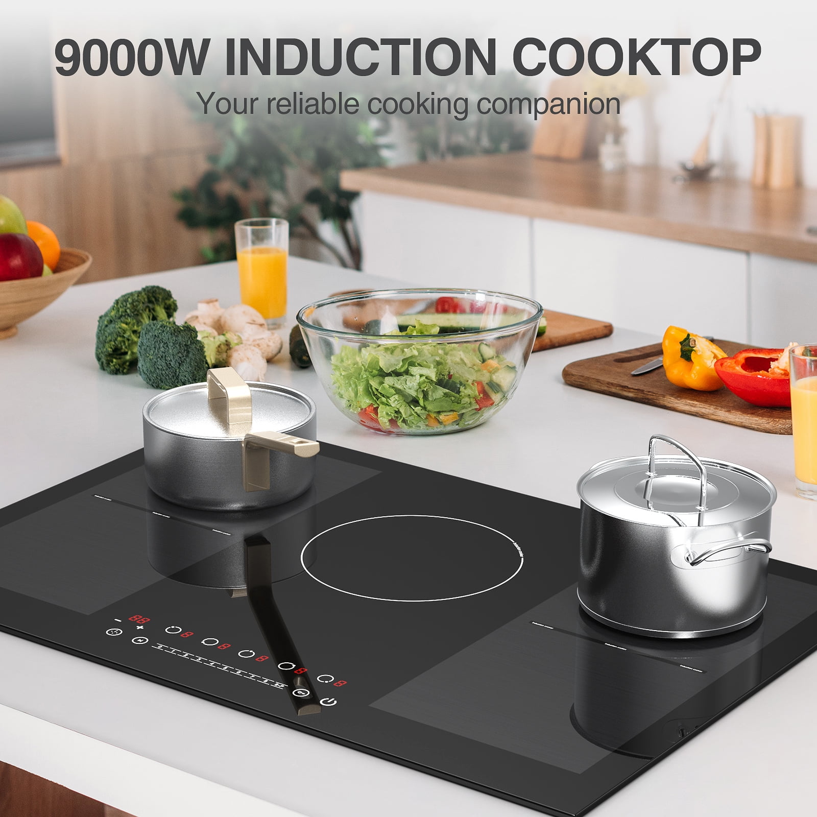 VBGK Electric Ceramic Cooktop Electric Stove Top with Touch Control 9 Power  L