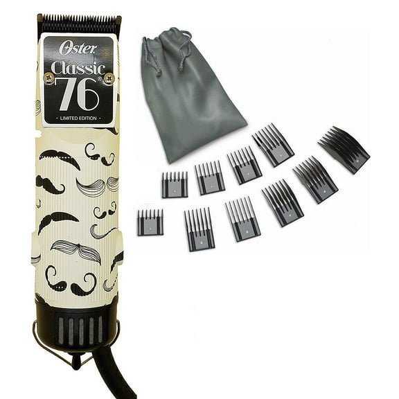 Oster 76 Mustache Professional Hair Clipper Limited Edition   10 PC Comb Set