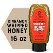 Nature Nate's Cinnamon Whipped Honey: Raw and Unfiltered Honey - 16 oz Gluten-Free Honey