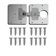 thumbnail image 1 of Placa de reparación de bisagras de 1/3 piezas para gabinetes, muebles, cajones, ventanas, placa de acero inoxidable., 1 of 1