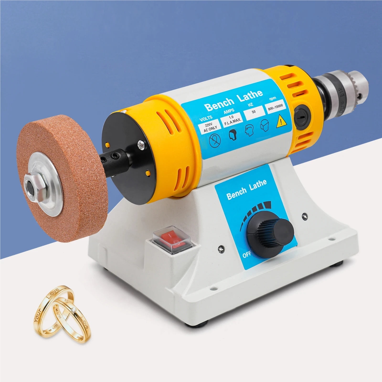 Bench Buffer Polishing Machine With Accessories, Multi-Function Benchtop Polisher Grinder, Jewelry Polisher For Jewelry
