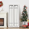 thumbnail image 4 of Full Length Mirror Wood Large Rustic Rectangular Full Body Mirror Standing the Wall, Floor Mirror for Bedroom Living Room, 69"x32", 4 of 6