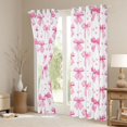 thumbnail image 3 of Homewish Girl Lovely Bowknot Black Out Curtains,Cartoon Ribbon Bow Curtains Pack of 2 (42x63 Each),Princess Pink Loves Bedroom Curtains For Kids,Ultra Soft Home Decor, 3 of 6