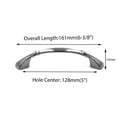 thumbnail image 2 of Modket MH1611 Traditional Classic Kitchen Cabinet Pull Handle — 6-3/8" Overall Length, 5" (128mm) Hole Centers, Brushed Nickel — 10 Packs, 2 of 5