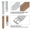 thumbnail image 4 of Uxcell Leather Watch Band 22mm Quick Release Genuine Leather Replacement Watch Straps for Men Women, Light Grey, 4 of 6