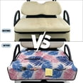 thumbnail image 6 of COEQINE Golf Cart Seat Protector with Fold Design & Carry Handle, Quilted Universal Fit 51.2x30.3 Inch for EZGO/Yamaha/Club Car 2-Seaters, 4-Pocket Storage, Blue Pink Palm Leaf, 6 of 8