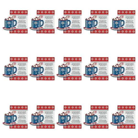 Legend of the Hot Chocolate Christmas Ornaments with Card Bulk 48 Pc