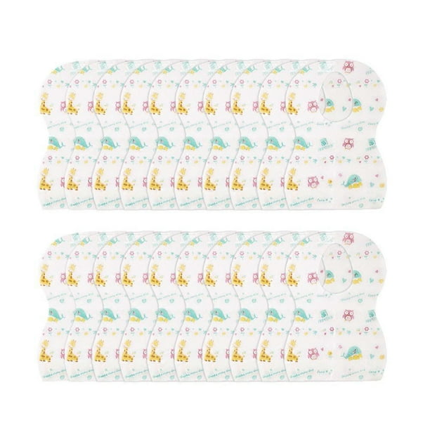 20 Pcs Bandana Bib Non Woven Bib Baby Bibs Girls Newborn Toddler Bibs Baby Disposable Bib Baby Shower Registry