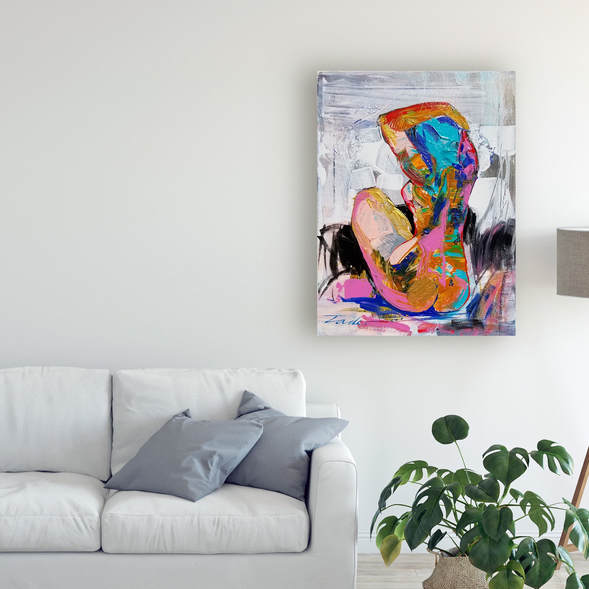 Trademark Fine Art 'At The Beach Abstract' Canvas Art by Tadeo Zavaleta