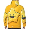 thumbnail image 7 of Wukai Happy Cartoon Star Print Men Hoodies Fleece Sweatshirts Long Sleeve Sweaters Pullover Fall Outfits Winter Clothes-Small, 7 of 7