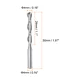 thumbnail image 2 of Unique Bargains 4mm Dia 28mm Cutting Length High Speed Steel 2 Flutes Ball Nose End Mill CNC Router Bit 2 Pack, 2 of 6