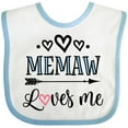 thumbnail image 3 of Inktastic Memaw Grandma Loves Me Girls Baby Bib, 3 of 4