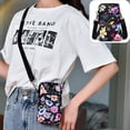 thumbnail image 4 of Pequeño monedero del teléfono celular para las mujeres, cartera de nylon del brazalete del deporte del bolso de hombro de la cremallera de 3 capas, 4 of 5
