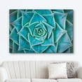 thumbnail image 2 of wall26 Canvas Print Wall Art Vibrant Blue Green Haworthia Succulent Nature Floral Photography Realism Botanical Wilderness Zen Rustic Colorful Decorative for Living Room, Bedroom, Office - 16"x2, 2 of 5