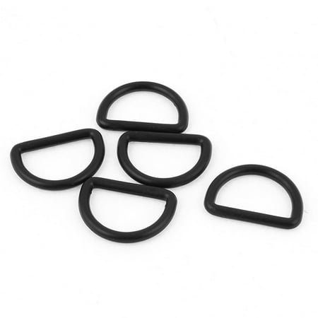 Uxcell 5 Pcs Plastic Backpack Belt Ring Hooks D Shaped Buckle for 25mm Width