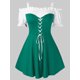 thumbnail image 1 of Tamaño más fría hombro atan para arriba Rosegal Camisetas tallas grandes, 1 of 5