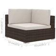 thumbnail image 3 of vidaXL 2 Seater Sofa Couch with Cushions Patio Wicker Love Seat PE Rattan, 3 of 11