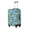 thumbnail image 2 of Daiia Crocodile Riding Skateboard Luggage Cover, Thickened Washable Travel Luggage Covers, Elastic Unique Baggage Covers for 18-20 inch Luggage-Medium, 2 of 9