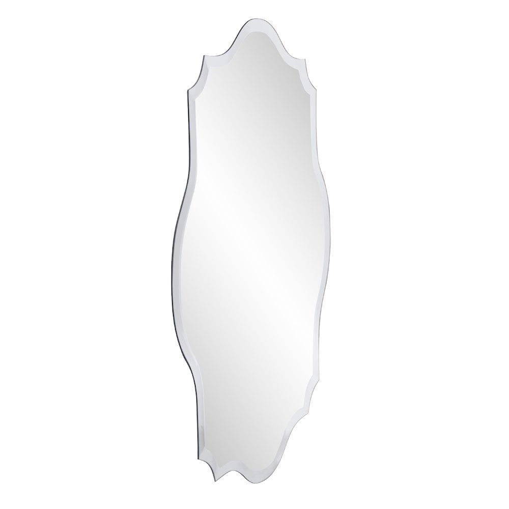 Tyler Dillon Rectangular Frameless Beveled Wall Mirror with Scalloped Edges 32"H x 24"W