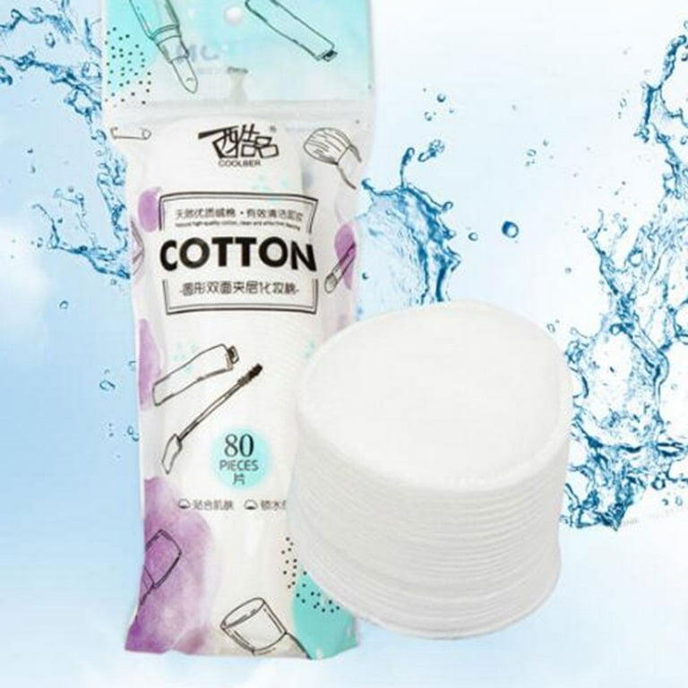 80pcs Round Makeup Remover Pads Makeup Cotton Pads Cleansing Towel