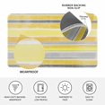 thumbnail image 4 of Yellow Nordic Style Stripes Doormat Outdoor Entrance 18"x30", Yellow Gray Texture Absorb Moisture Dirt Door Mats, Non-Slip Rubber Backing Floor Mats Indoor, Low-Profile Front Door Rugs, 4 of 9