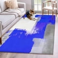 thumbnail image 3 of Blue Gray Area&nbsp;Rug 2.7x5ft Graffiti Art Abstract Color Blocks Geometric Modern Non-Slip&nbsp;Washable Square&nbsp;Rugs Soft Felt Indoor Floor Mat for Bedroom Kitchen Living Room Bathroom, 3 of 9
