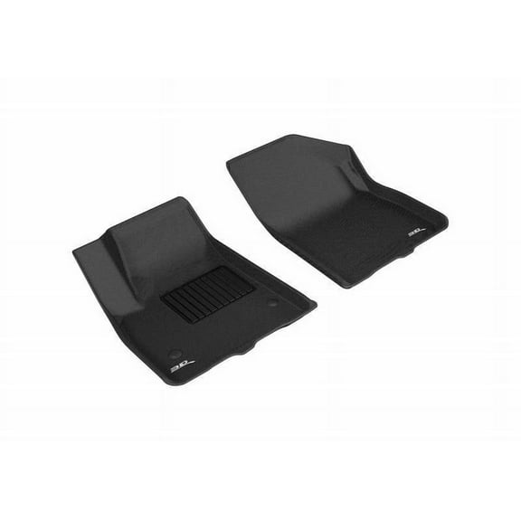 3D MAXpider 2017-2024 Fits GMC Acadia 2019-2024 Fits Chevrolet Blazer 1st Row Black Kagu Carbon Fiber Embossed Pattern Floor Mat L1GM02111509