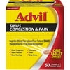 Advil Sinus Congestion & Pain Fever Reducer/Pain Reliever & Decongestant, 50 count